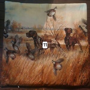 Hunting Dog and Bird Throw Pillow